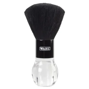 Wahl Neck Duster Brush with soft bristles and ergonomic handle, designed for gently removing hair from neck and shoulders after trimming or cutting.