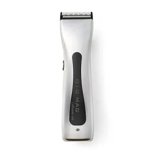 Wahl Sterling Big Mag Cordless Clipper with ergonomic black housing, quick-detach stainless steel blade, and included accessories, designed for professional haircuts.