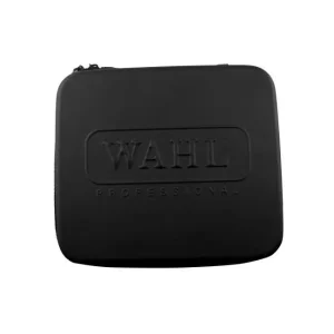 Wahl Travel Storage Case with durable exterior, zip closure, and custom compartments—ideal for securely storing and transporting grooming tools.