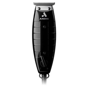 Andis T-Outliner Gtx Corded trimmer featuring a deep-tooth carbon-steel T-blade, high-speed 7,200 SPM magnetic motor, and four attachment combs for versatile styling.