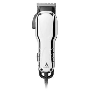 Andis Beauty Master + Adjustable Blade Clipper with ergonomic design, powerful motor delivering over 7,200 cutting strokes per minute, and adjustable carbon-steel blades (000 to 1) for professional precision."