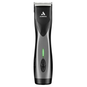 Andis Supra ZR II Cordless Detachable Blade Clipper featuring a five-speed rotary motor, detachable CeramicEdge blade, and a lithium-ion battery providing over three hours of runtime.