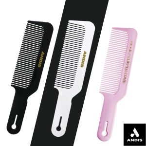 Andis Clipper Combs Black, White, and Pink.