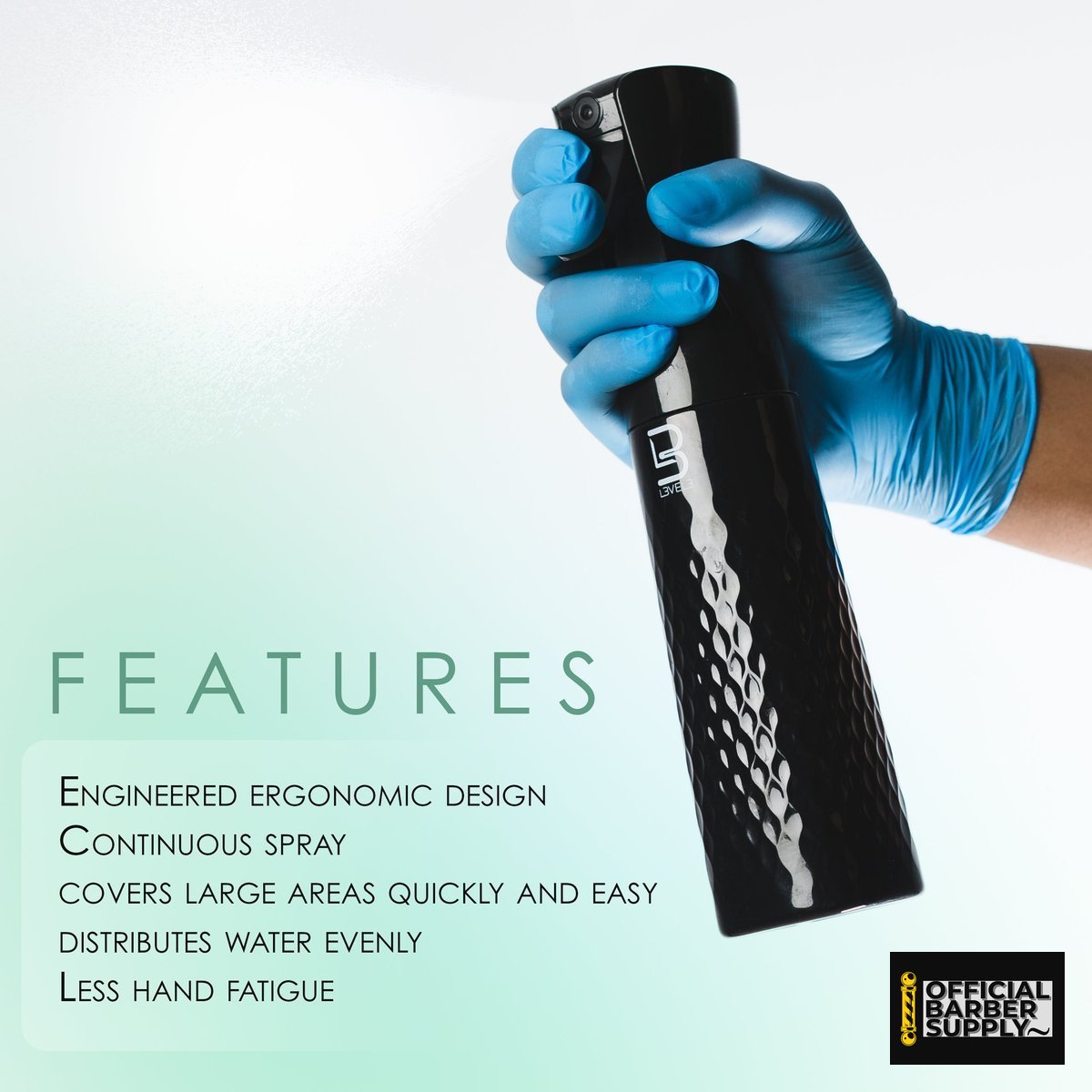 L3VEL3 Beveled Spray Bottle