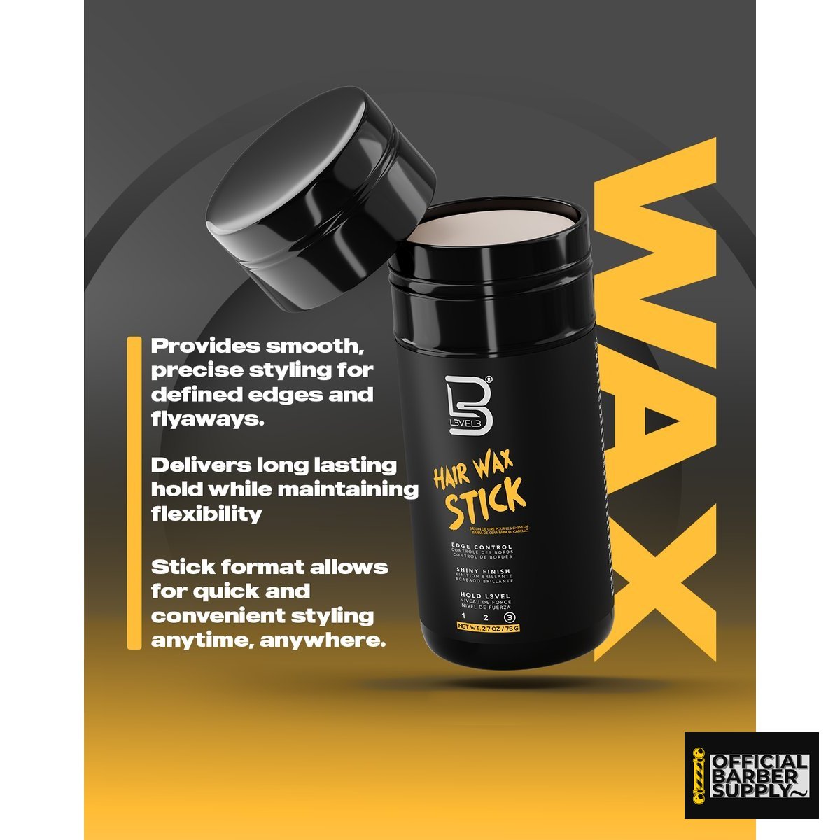 L3VEL3 Hair Wax Stick
