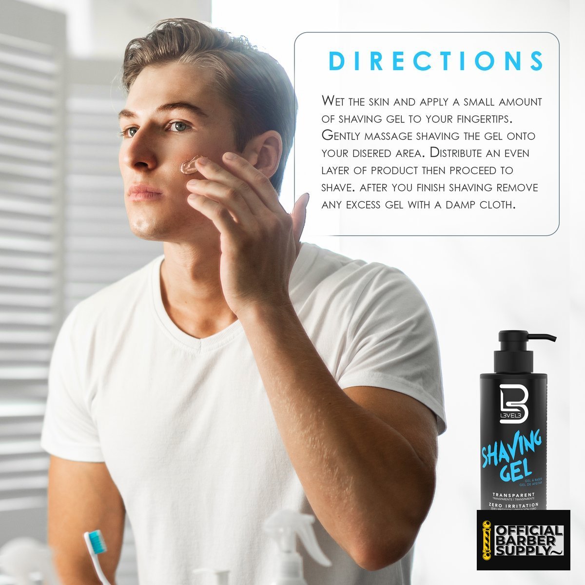 L3VEL3 Transparent Shaving Gel