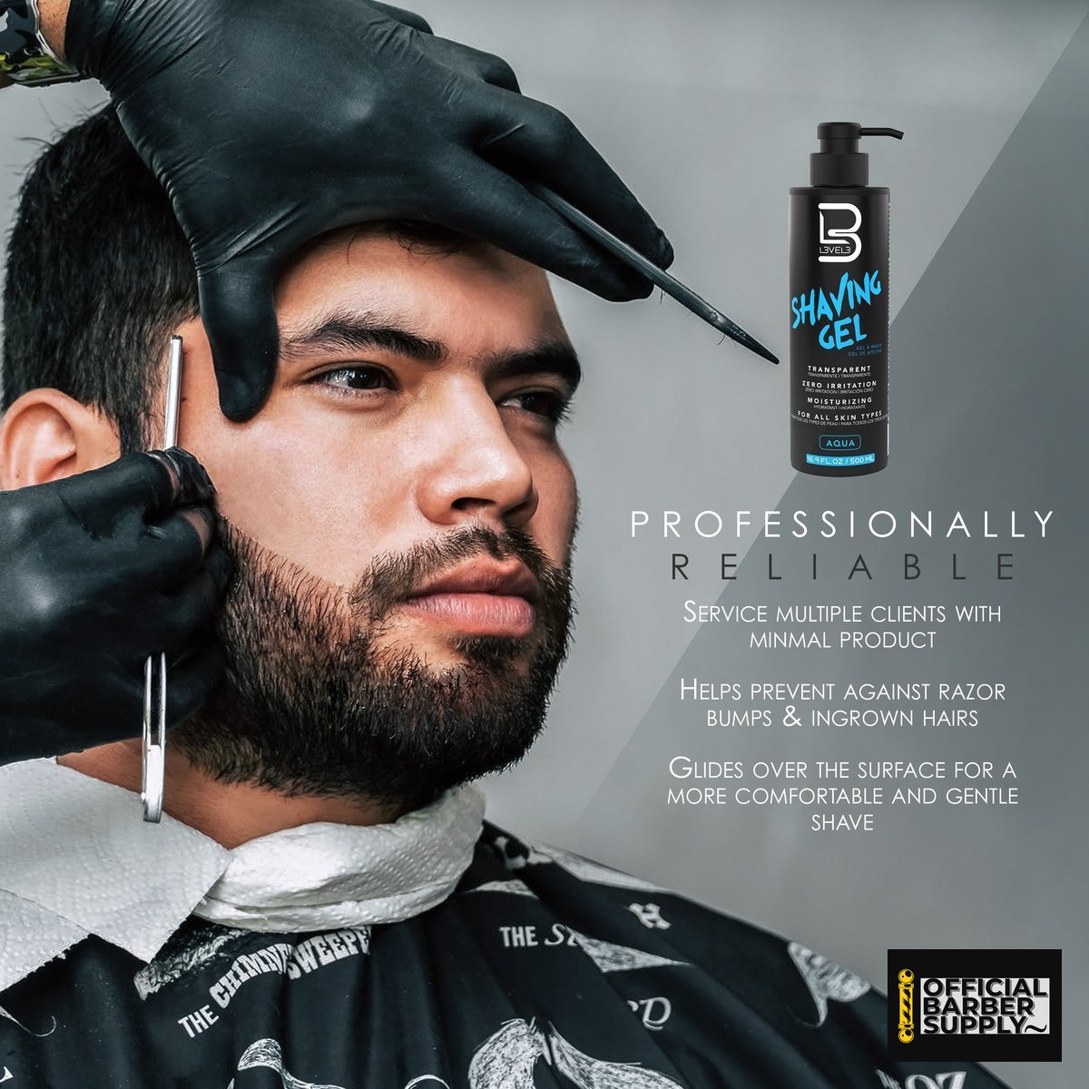 L3VEL3 Transparent Shaving Gel